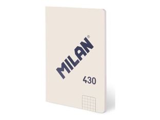 Milan 430 Since 1918 - Cuaderno - encolado - A6 (105 x 148 mm) - 48 hojas / 96 páginas - cuadriculado - beige - cartón