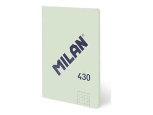 Milan 430 Since 1918 - Cuaderno - encolado - A6 (105 x 148 mm) - 48 hojas / 96 páginas - cuadriculado - verde - cartón