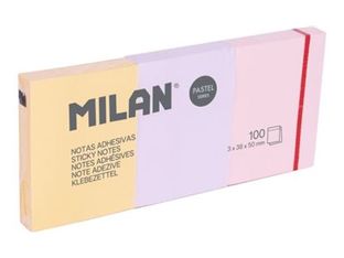 Milan Pastel - Notas adhesivas - 38 x 50 mm - 300 hojas (3 x 100) - naranja, lila, rosa