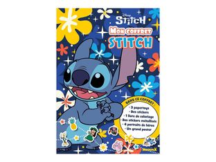 Disney stitch - mon coffret stitch - dans ce coffret: 3 papertoys, des stickers, 1 livre de coloriag