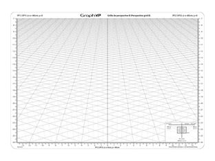 GRAPH'IT Perspective Grid B - Grille de perspective - A4 (210 x 297 mm) - plastique