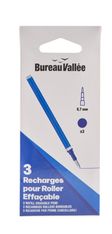 Bureau Vallée - 3 Recharges Roller Thermosensible - Bleu