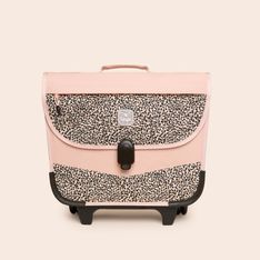 Cartable à roulettes scolaire Léo - 38 cm - 2 compratiments - wild - Biopic