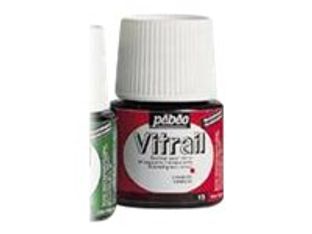 Pebeo Vitrail 50 - Peinture - peinture à base de solvant - rouge - transparent - 45 ml