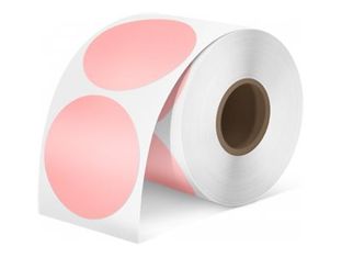 NEUTRAL - 1 rouleau de 750 étiquettes pour PL70E/PL80E - rose - diamètre 51 mm