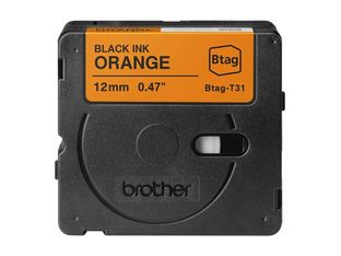 Brother BTAG-T31 - Noir sur orange - Rouleau (1,2 cm x 4 m)