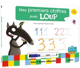 Livre-ardoise - Mes premiers chiffres avec loup