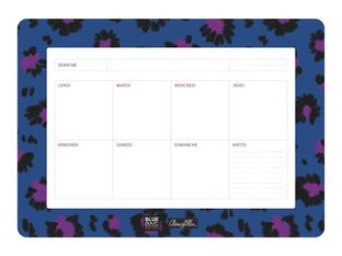 Semainier BLUE ART "Sauvage bleu" - CLEMZILLU - TROPIQUE FANTASTIQUE 19,25*27cm