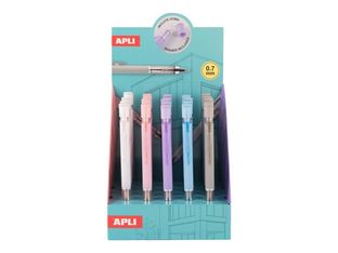 APLI - Porte-mine - HB - 0.7 mm - rétractable - avec gomme