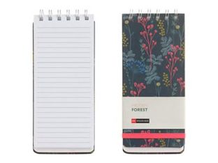 Miquelrius Hidden Forest - Bloc notes - reliure à anneaux métalliques - 87 x 190 mm - 80 feuilles - blanc - ligné - carton