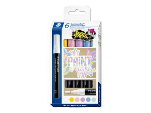 STAEDTLER Lumocolor 349 - Marqueur à peinture - permanent - couleurs assorties - opaque - encre acrylique à base d'eau - 2.4 mm