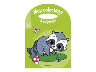 Mon coloriage à emporter - Raton-laveur - 3/5 ans - livre à colorier