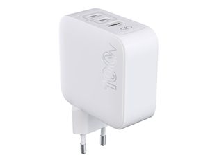 Force Power Lite - Chargeur secteur - 100 Watt - 3 connecteurs de sortie (USB, 2 x USB-C) - blanc