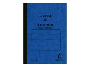 ELVE - Carnet de chantier - relevé mensuel - 130 x 190 mm