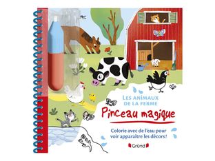 Les animaux de la ferme - Pinceau magique - livre à colorier