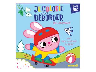 Je colorie sans deborder (2-4 ans) - les animaux -avec gros contours en relief
