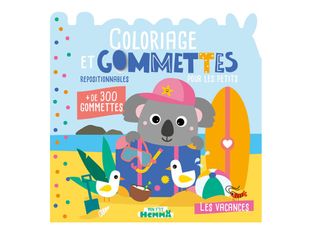 Mon p'tit hemma - coloriage et gommettes pour lespetits - les vacances - + de 300 gommettes reposit