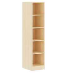 Meuble à cases SIMÉO - 1 colonne - mélaminé - chant ABS - L40xP42xH180 cm - Hêtre miel