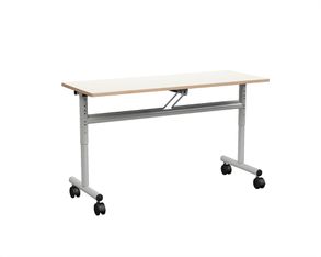 Table rabattable ÉCLIPSE - plateau ép.24 mm stratifié - chant bois - piètement époxy - 120x80 cm - T3 à T6