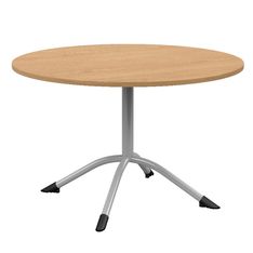 Table SARA - plateau ép.24 mm stratifié - chant ABS - piètement central époxy - D120 cm T6