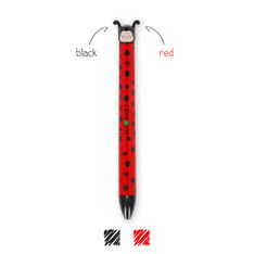 Legami – Stylo Bille 2 Couleurs Ladybug Coccinelle