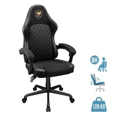 Fauteuil de bureau FUSION EX - accoudoirs -appui-tête intégré - Tissu noir