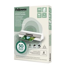 Fellowes - 100 pochettes de plastification A6 - recyclé - brillantes