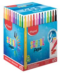MAPED - School Pack de 72 feutres SCHOOL PEPS 2.0
