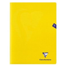 Clairefontaine Mimesys - Cahier polypro 24 x 32 cm - 96 pages - petits carreaux (5x5) - jaune