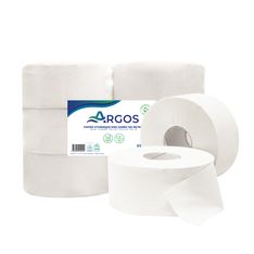 Argos - Papier toilette Mini jumbo - 12 rouleaux de 750 feuilles - 2 plis - 180m
