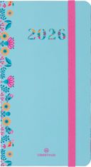 Agenda Merida - 1 semaine sur 2 pages - 9,5 x 17,5 cm - bleu - Oberthur
