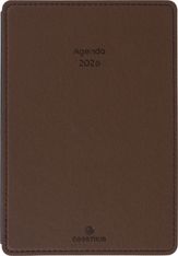 Agenda Stan - 1 semaine sur 2 pages - 11,5 x 16,5 cm - marron - Oberthur
