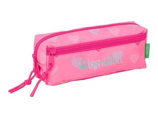 SAFTA - Estuche - triple, con banda elástica, 22 cm - Benetton "Heart"