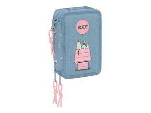 SAFTA - Plumier - triple, 37 piezas - Snoopy