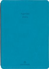 Agenda Stan - 1 semaine sur 2 pages - 11,5 x 16,5 cm - bleu canard - Oberthur