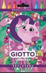 Giotto - Étui 8 feutres Maxi Petlovers - Chat