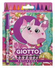 Giotto - Étui 12 feutres fins Petlovers - Chat