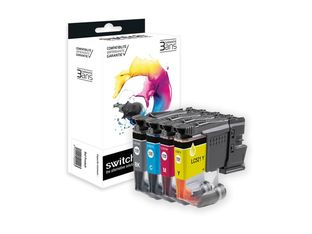 Cartouche compatible Brother LC521 - Pack de 4 - noir, cyan, magenta, jaune - Switch