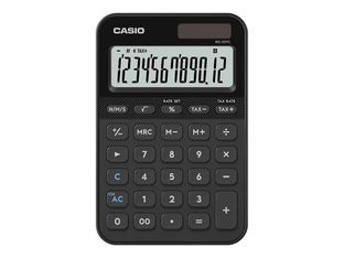 Casio MS-20YC - Calculatrice de bureau - 12 chiffres - panneau solaire, pile - noir
