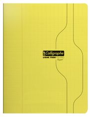 Calligraphe 7000 - Cahier polypro - 17 x 22 cm - 96 pages - grands carreaux (Seyes) - jaune