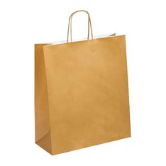 50 Sacs cadeau kraft - poignées torsadées - 35 cm x 13 cm x 40 cm - or