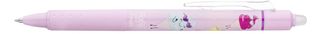 PILOT Frixion Ball Clicker Pool Party – Stylo effaçable rétractable rose pastel – Encre violette – Pointe moyenne 0,7 mm