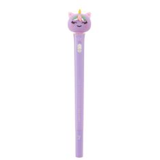 Stylo Licorne lumineux mauve Back2Fun