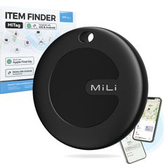 MiLi - Balise Bluetooth anti-perte pour téléphone portable - keychain format - noir