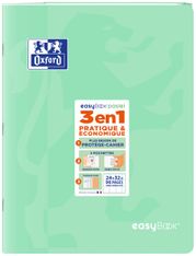Oxford EasyBook Pastel – Cahier 24 × 32 cm – 96 pages – grands carreaux (Seyès) – vert