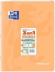 Oxford EasyBook Pastel – Cahier 24 × 32 cm – 96 pages – grands carreaux (Seyès) – orange