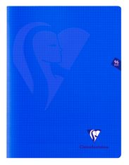 Clairefontaine Mimesys - Cahier polypro - 24 x 32 cm - 96 pages - petits carreaux (5x5 mm) - bleu marine