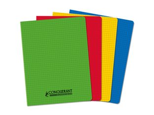 Conquérant Classique - Cahier Polypro - 17x22 -48 pages - petits carreaux - Assortis