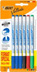 BIC – 6 feutres effaçables Velleda – 3 bleus, 1 noir, 1 rouge, 1 vert