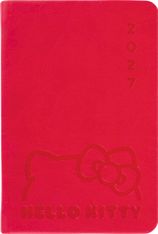 Agenda Hello Kitty - 1 semaine sur 2 pages - 10 x 15 cm - noeud - Oberthur